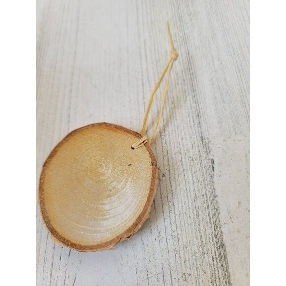 Mini Handmade wooden snowflake glitter ornament Xmas decor - Picture 4 of 4